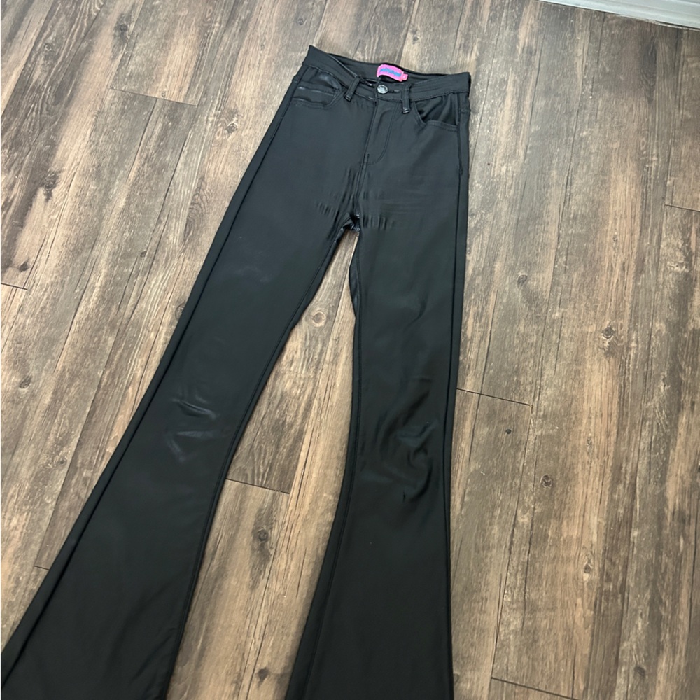 Edikted Flare Leather Pant - Picture 3 of 6